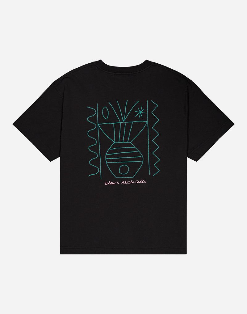 T-shirt ample Méridional noir carbone