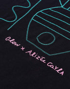 T-shirt ample Méridional noir carbone