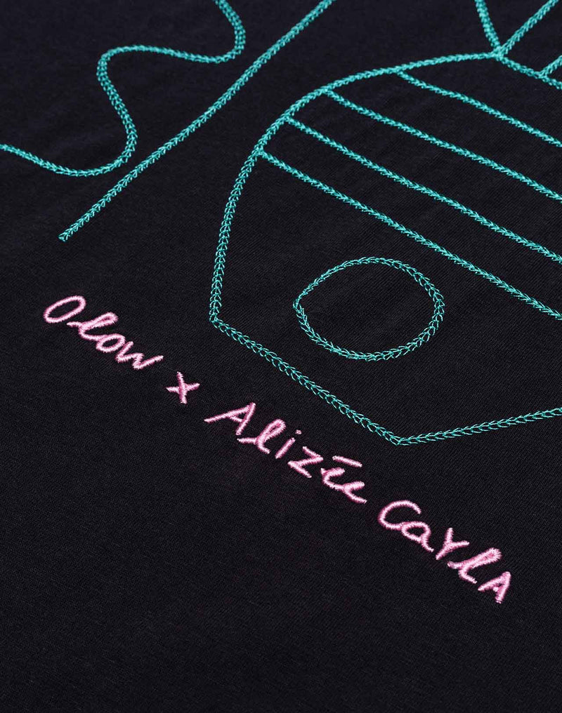 T-shirt ample Méridional noir carbone