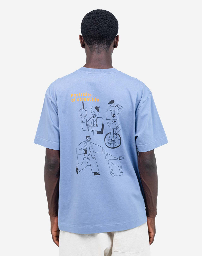 Tshirt ample People bleu azur