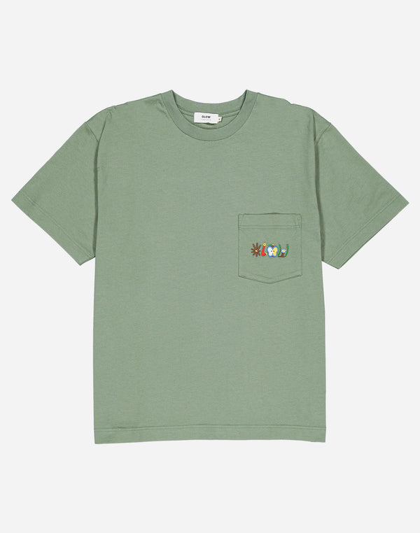 Tshirt ample Pictures vert sauge