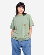 Tshirt ample Pictures vert sauge