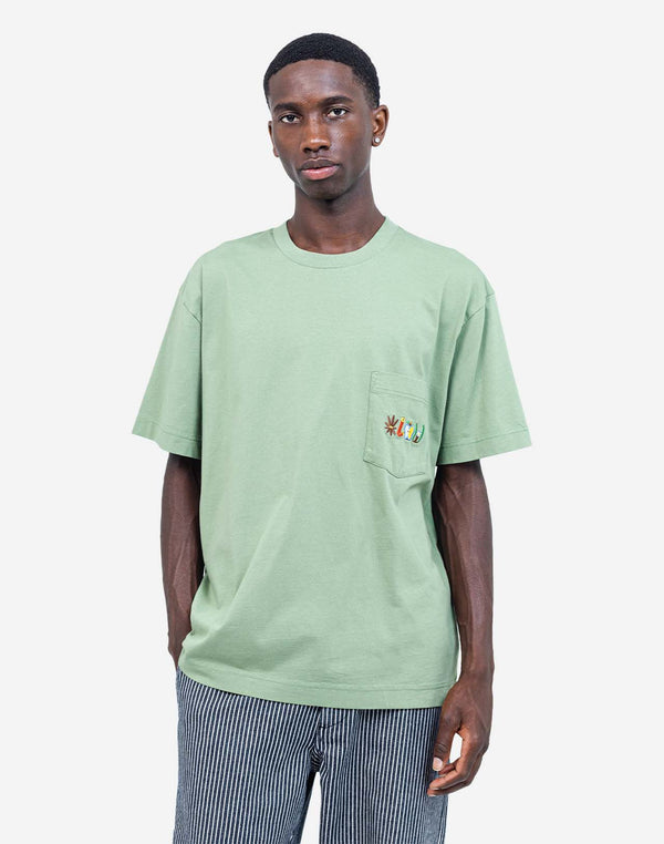 Tshirt ample Pictures vert sauge