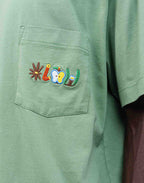 Tshirt ample Pictures vert sauge