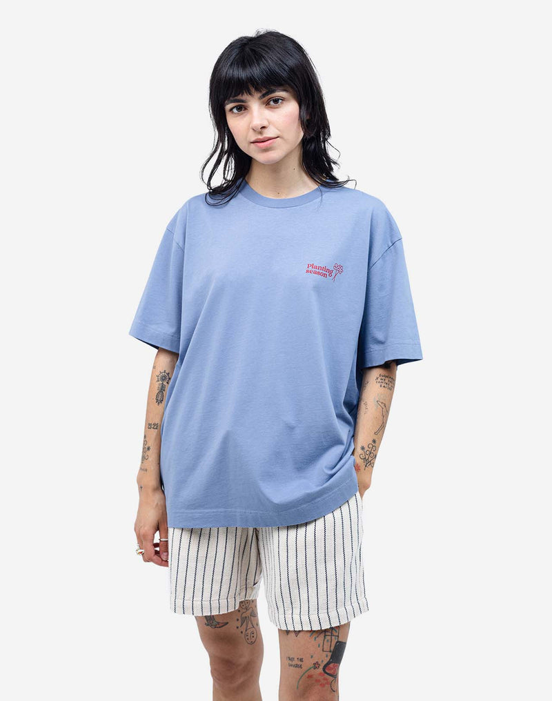 Tshirt ample Planting bleu azur