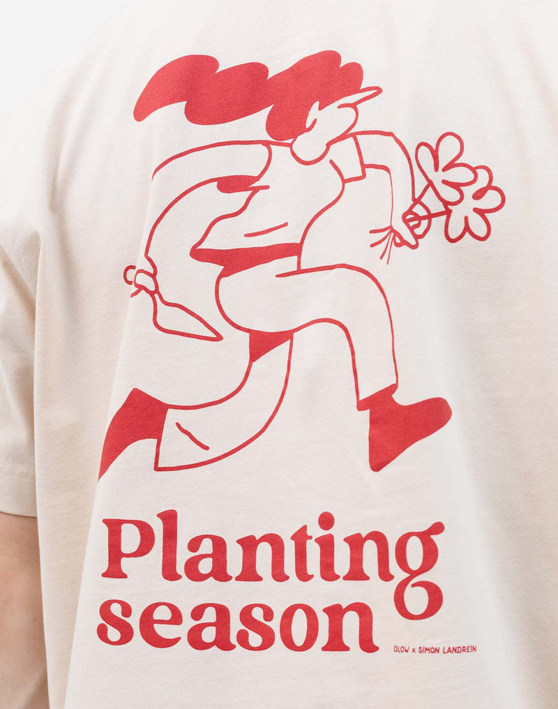 Tshirt ample Planting crème