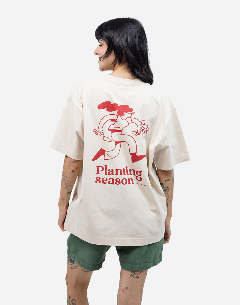 Tshirt ample Planting crème