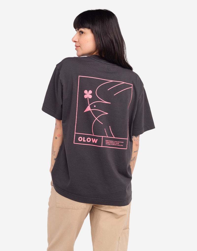 Tshirt ample Pomba noir carbone