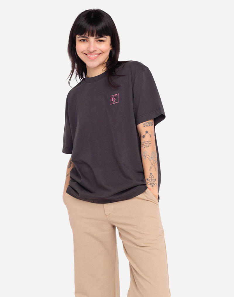 Tshirt ample Pomba noir carbone
