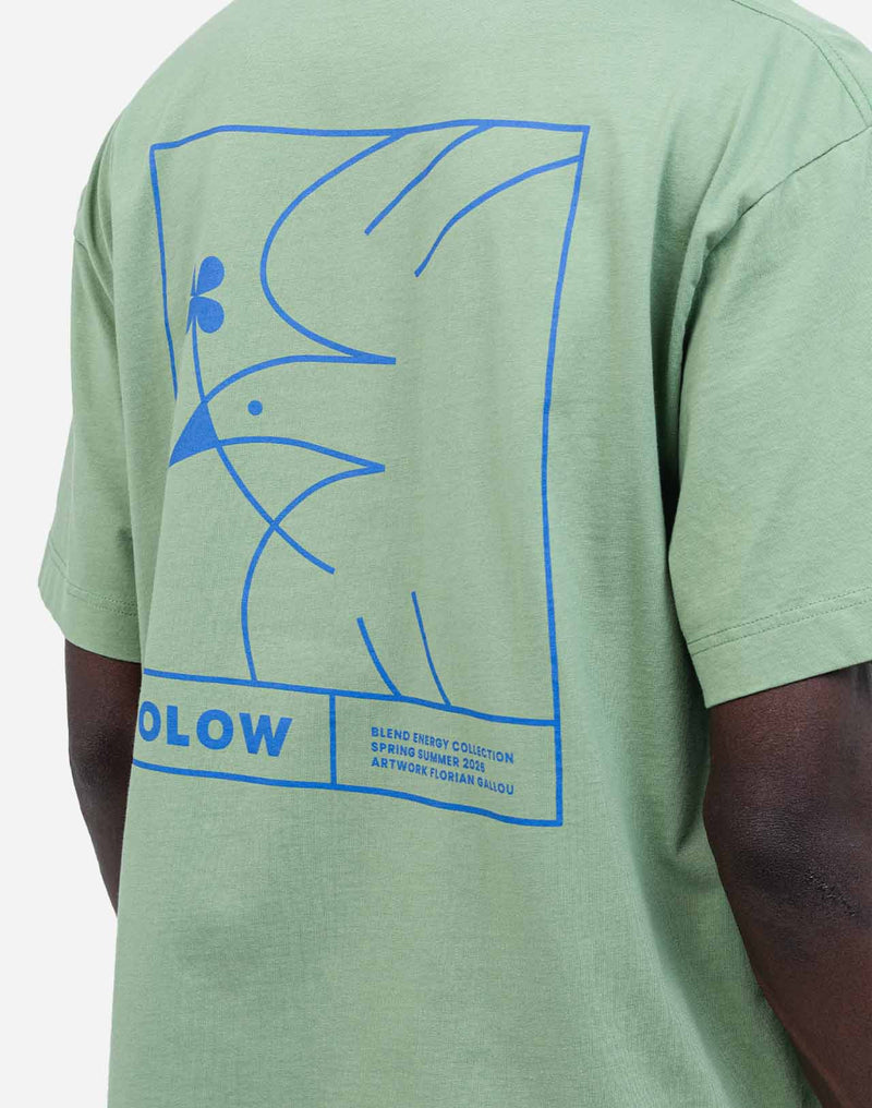 Tshirt ample Pomba vert sauge