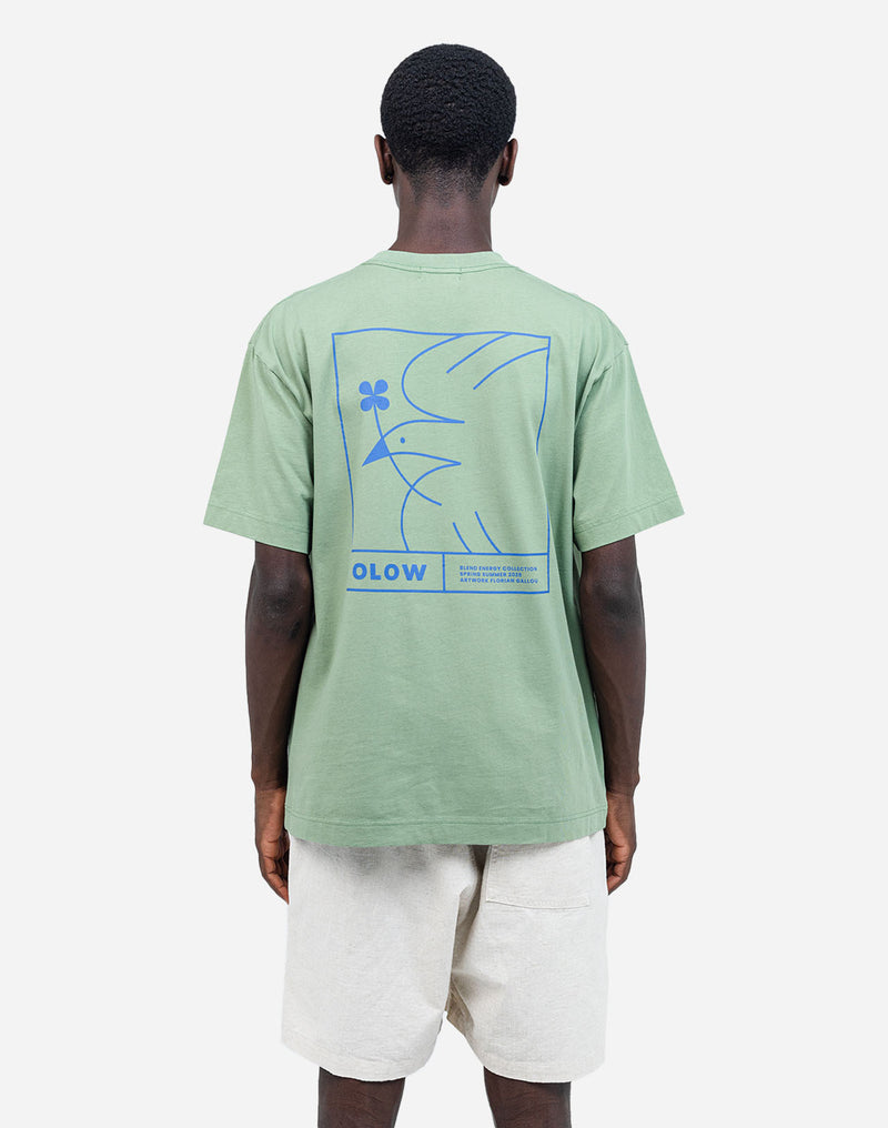 Tshirt ample Pomba vert sauge