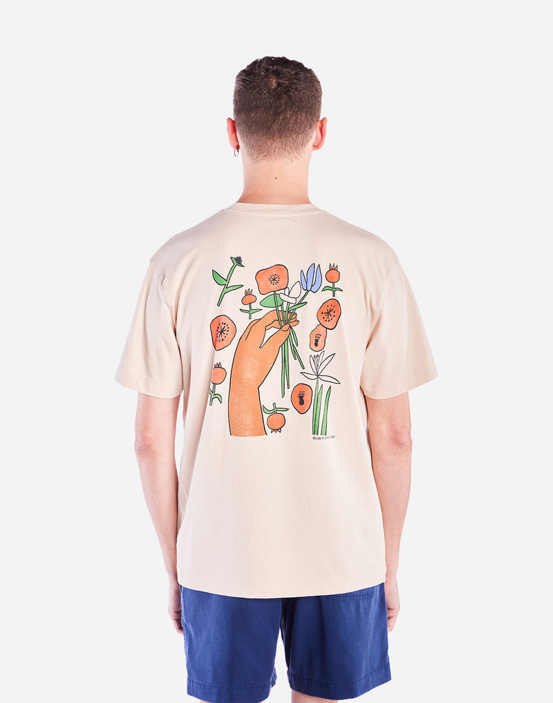 T-shirt ample Poppies crème