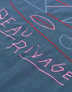 T-shirt ample Rivage bleu acier