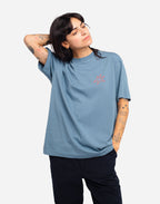 T-shirt ample Rivage bleu acier