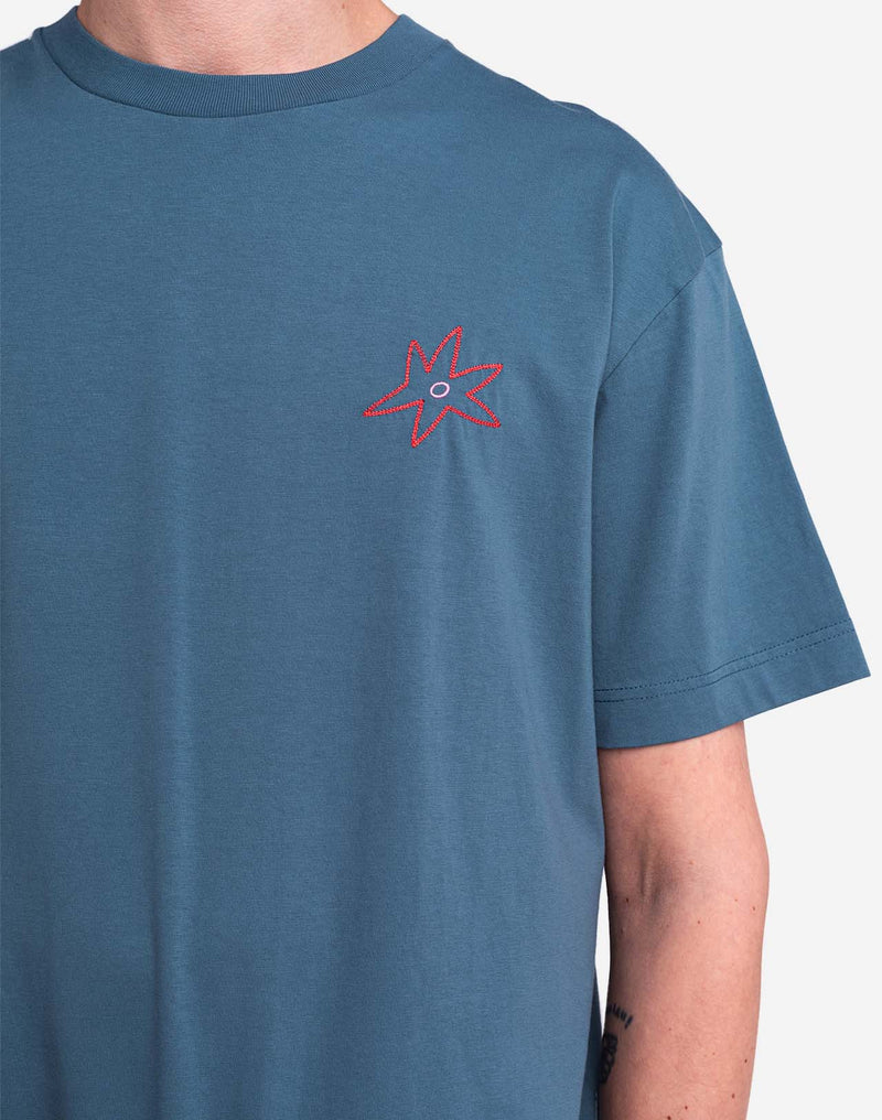 T-shirt ample Rivage bleu acier