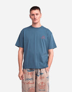 T-shirt ample Rivage bleu acier