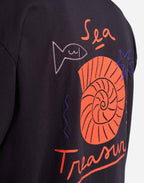 T-shirt ample Sea Treasure noir carbone