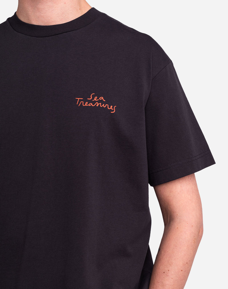 T-shirt ample Sea Treasure noir carbone
