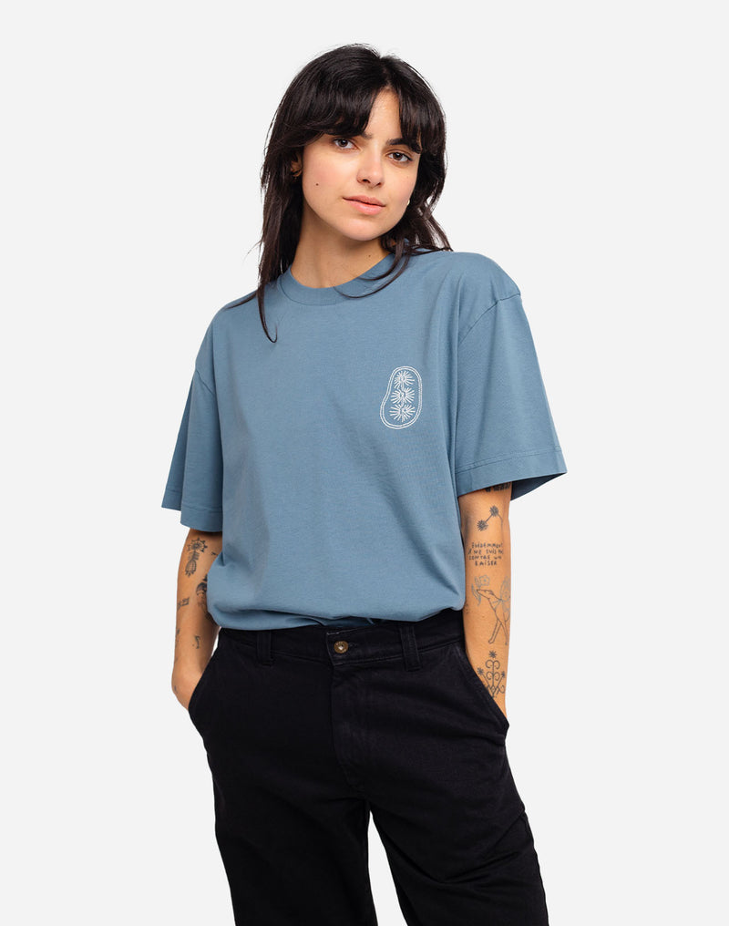 T-shirt ample Shellweed bleu acier
