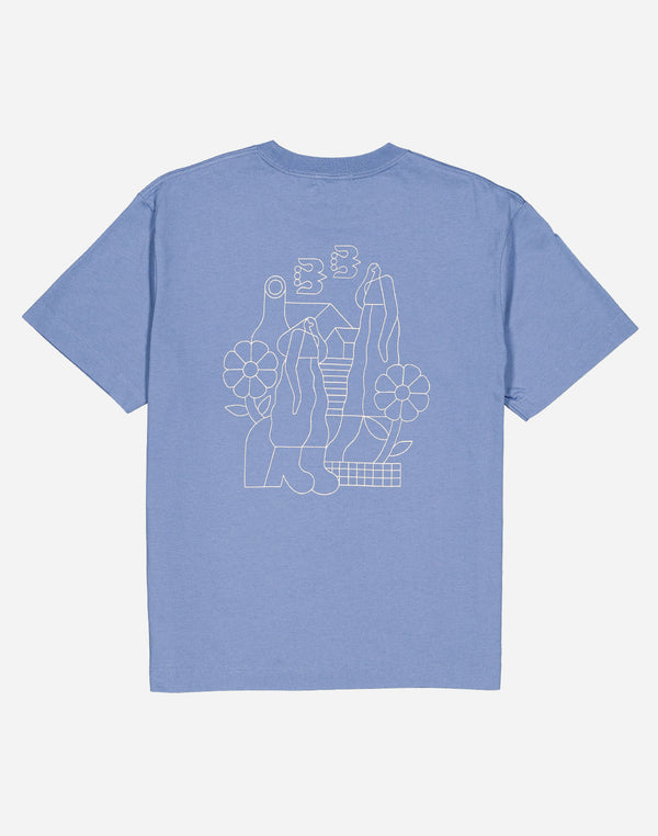 Tshirt ample Simple Life bleu azur