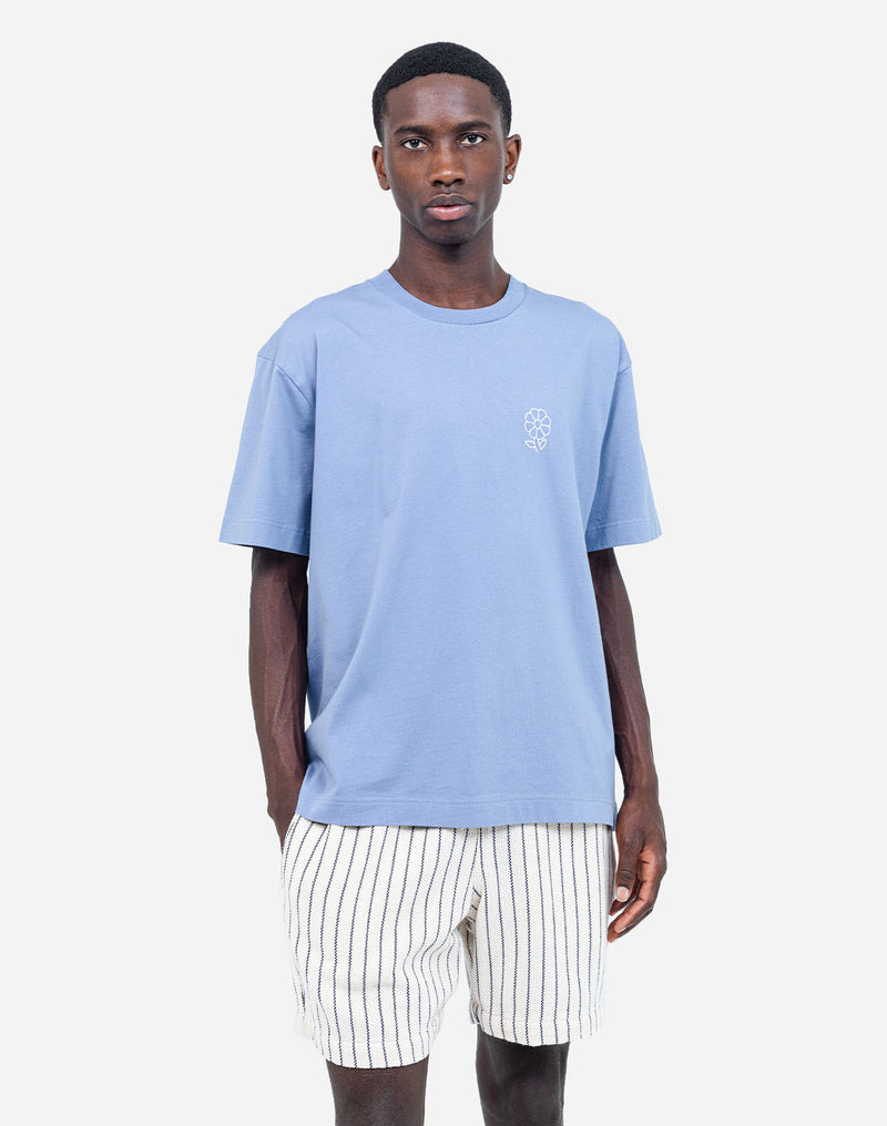 Tshirt ample Simple Life bleu azur