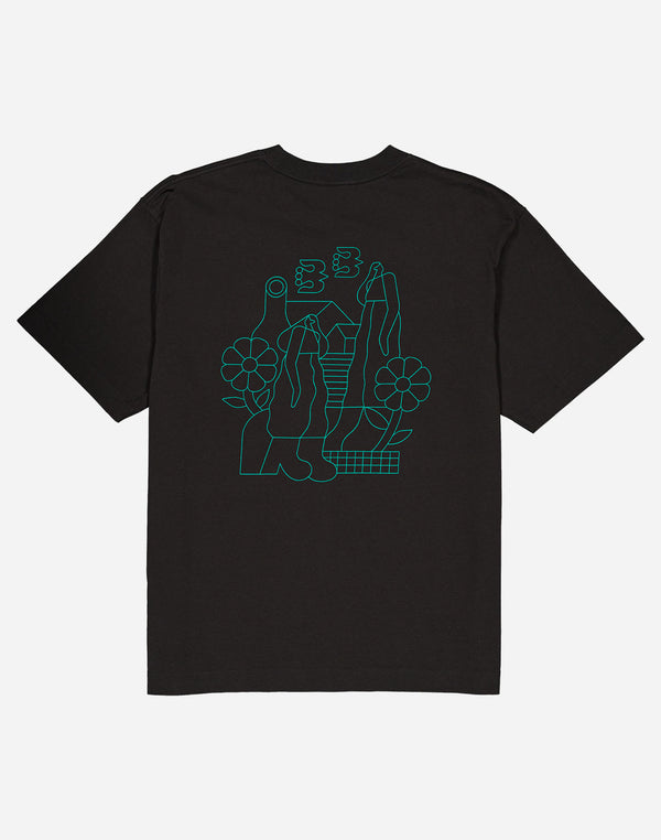 Tshirt ample Simple Life noir carbone