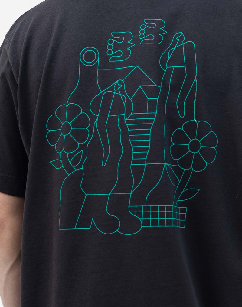 Tshirt ample Simple Life noir carbone