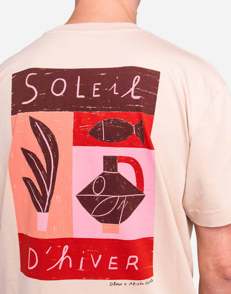 T-shirt ample Soleil d'hiver crème