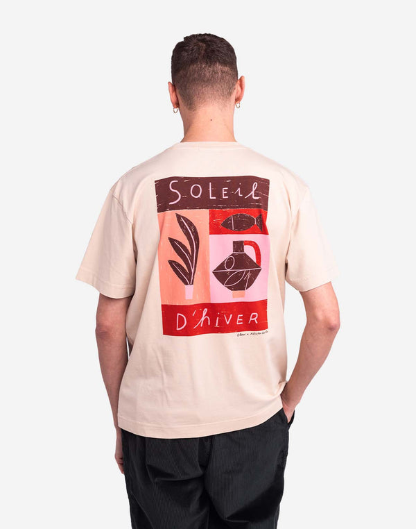 T-shirt ample Soleil d'hiver crème