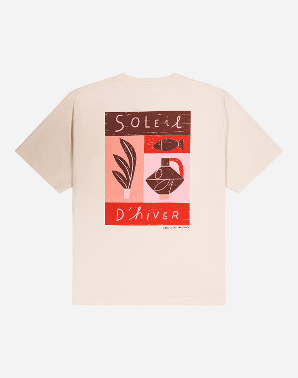 T-shirt ample Soleil d'hiver crème