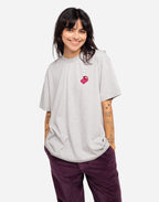 T-shirt ample Soleil d'hiver gris chiné