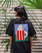 T-shirt ample Tasse Fumante noir carbone