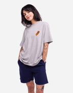 T-shirt ample Tasty Tomatoes gris chiné