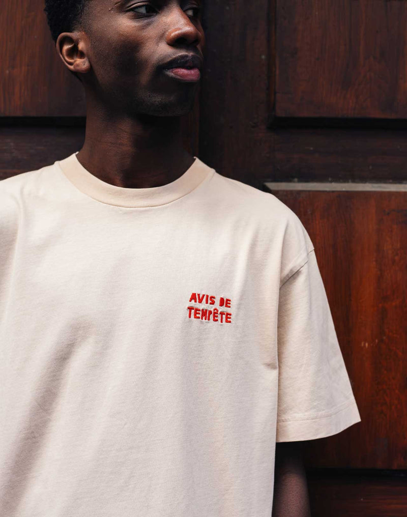 T-shirt ample Tempête crème