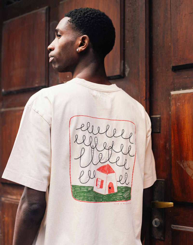 T-shirt ample Tempête crème