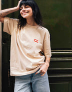 T-shirt ample Tempête crème