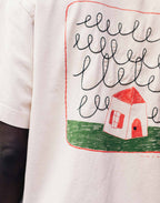T-shirt ample Tempête crème