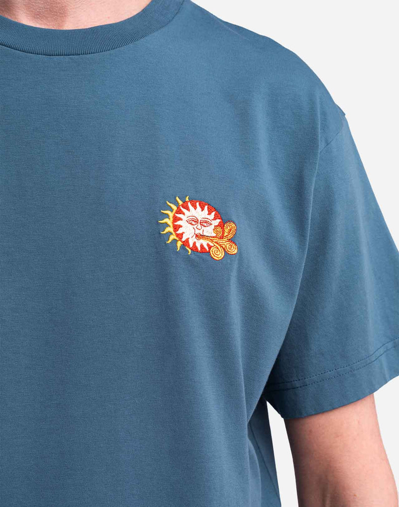 T-shirt ample Weather bleu acier