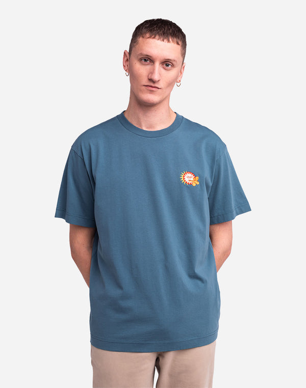 T-shirt ample Weather bleu acier