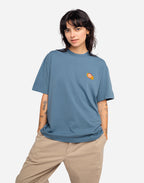T-shirt ample Weather bleu acier