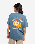 T-shirt ample Weather bleu acier