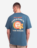 T-shirt ample Weather bleu acier