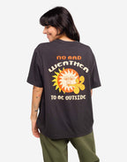 T-shirt ample Weather noir carbone