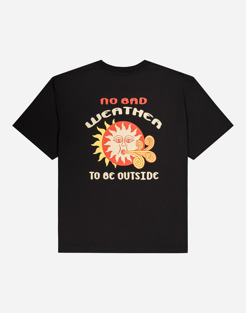 T-shirt ample Weather noir carbone