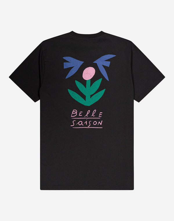T-shirt Belle saison noir carbone