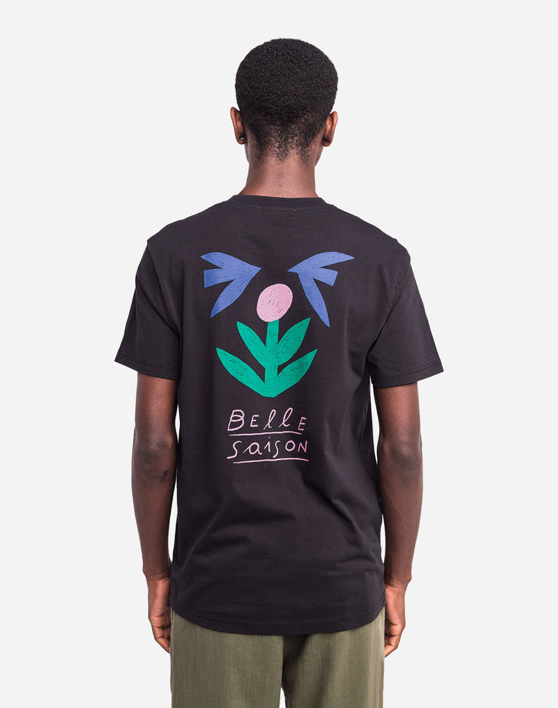 T-shirt Belle saison noir carbone