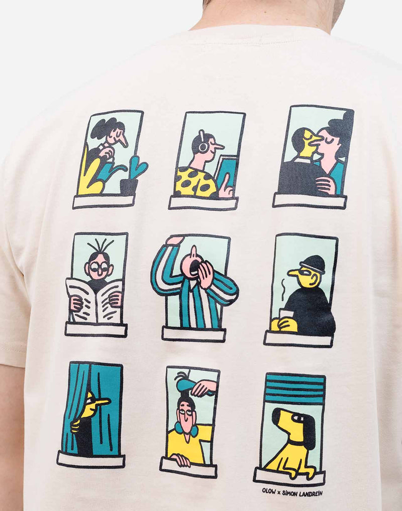 Tshirt Building crème