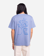 T-shirt Capra bleu azur ample