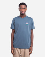 T-shirt Flowering bleu acier