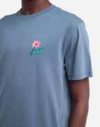 T-shirt Flowering bleu acier